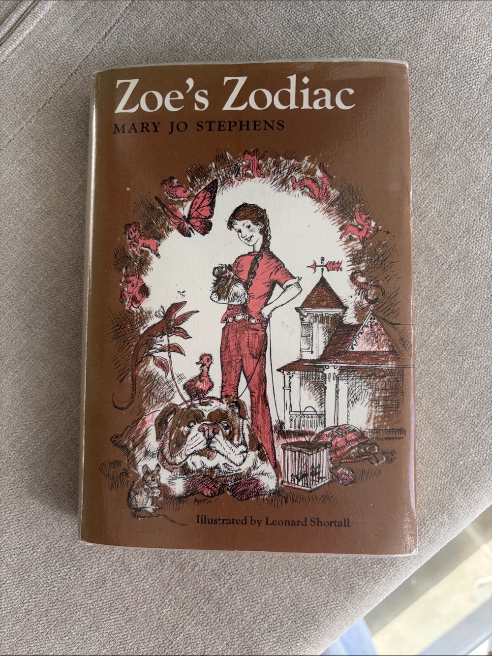 Zoe's Zodiac by Mary Jo Stephens - 1971. Brown Hardcover. Signed 1979